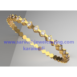 BANGLE GOLD WITH STONES