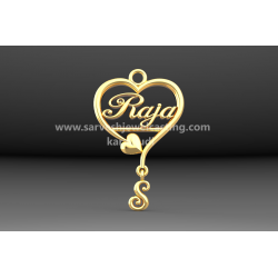 GOLD NAME PENDENT