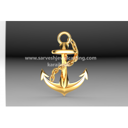 GOLD ANCHOR PENDENT