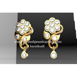 GOLD EARRING WITH STONES