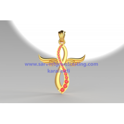 cross pendent with stones