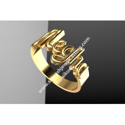 GOLD NAME RINGS