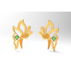 GOLD EARRING WITH STONES