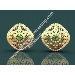 GOLD EARRING WITH STONES