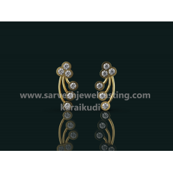 GOLD EARRING WITH STONES