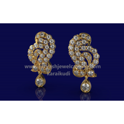 GOLD EARRING WITH STONES