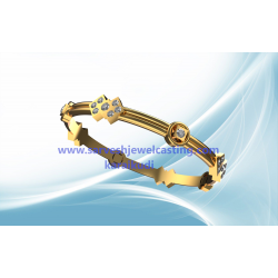 BANGLE GOLD WITH STONES