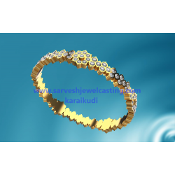 BANGLE GOLD WITH STONES