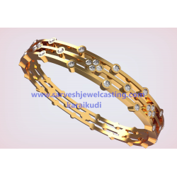 BANGLE GOLD WITH STONES