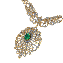 Gold Pendant - Floral...